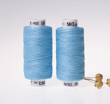 Medium linen thread, 33x2, 200m, aqua