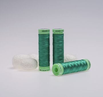 Silk thread, 50m, green 909