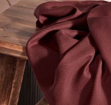 French designer fabric Dobby Rust, EcoVero, brown