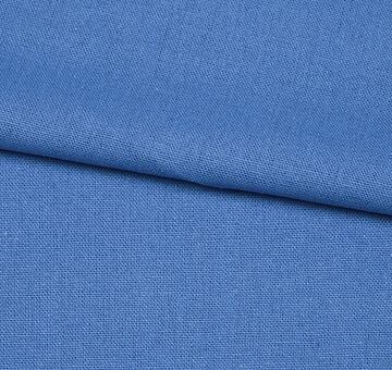 Heavy linen cotton blend fabric, blue