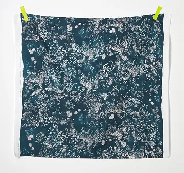 Japanese fabric LEI NANI, double gauze organic cotton, petrol blue
