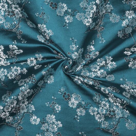 Brocade large Sakura, teal