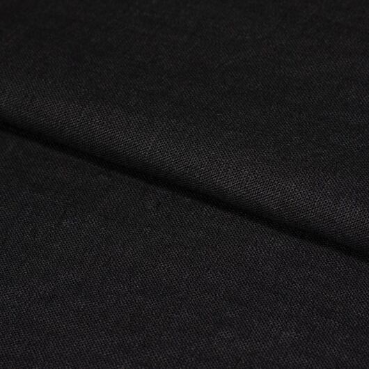 European linen fabric black