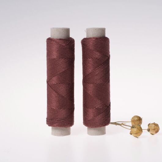 Fine linen thread, 20x3, 100m, brown