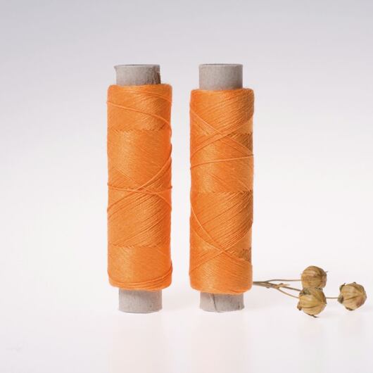 Fine linen thread, 20x3, 100m, orange