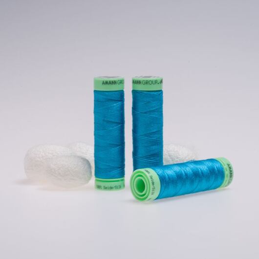 Silk thread, 50m, turquoise