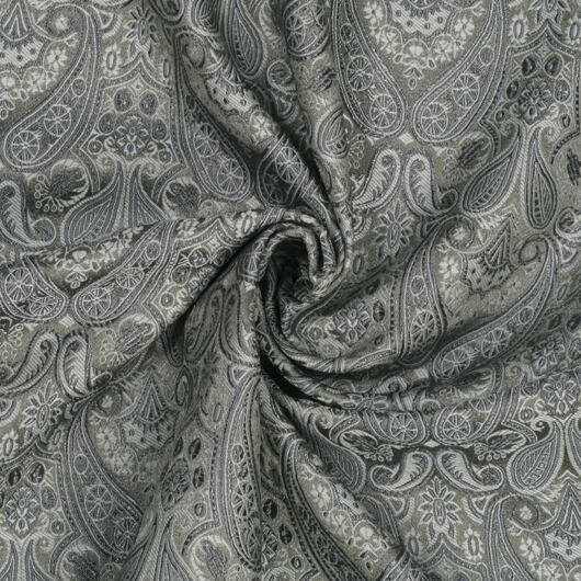 Brocade of the duke, white and grey