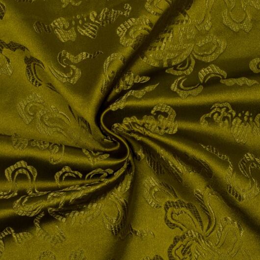 Brocade fabric Qing, olive