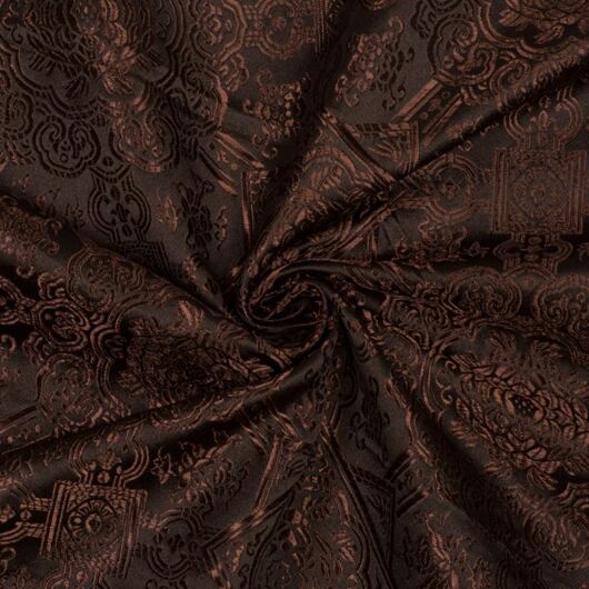 Brocade fabric Ming, brown