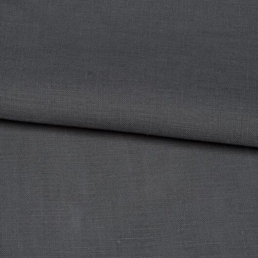 Fine linen fabric, 100% linen, dark grey