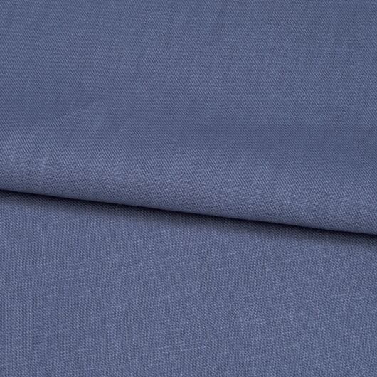 Linen fabric, 100% linen, steel blue