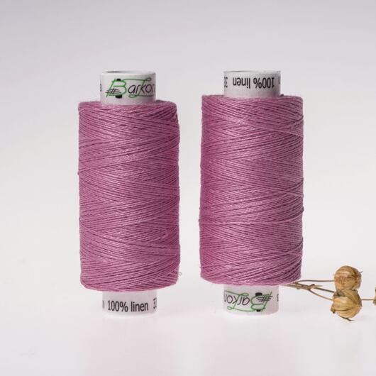 Medium linen thread, 33x2, 200m, dark pink