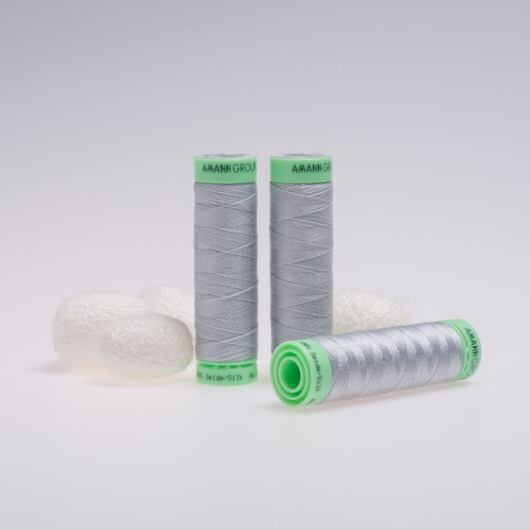 Silk thread, 50m, silver