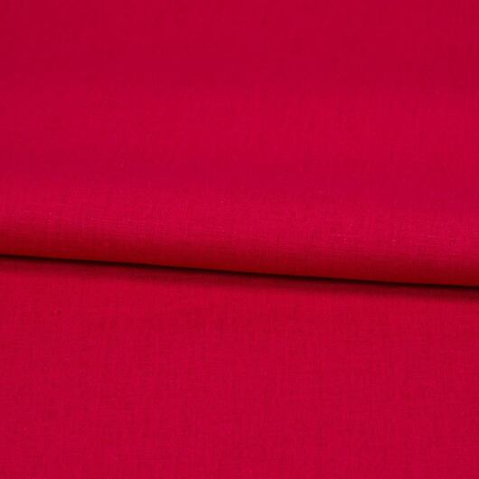 Fine linen cotton blend fabric, red