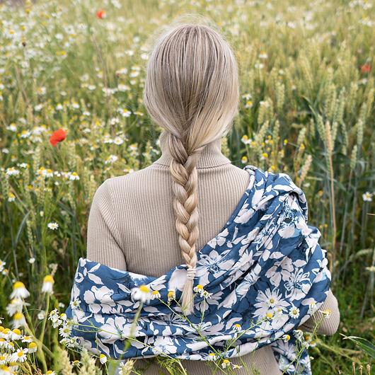 EcoVero viscose blue fabric