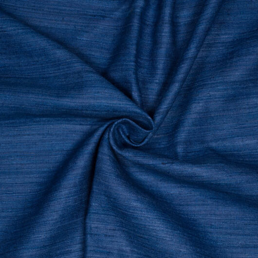 Blue silk fabric
