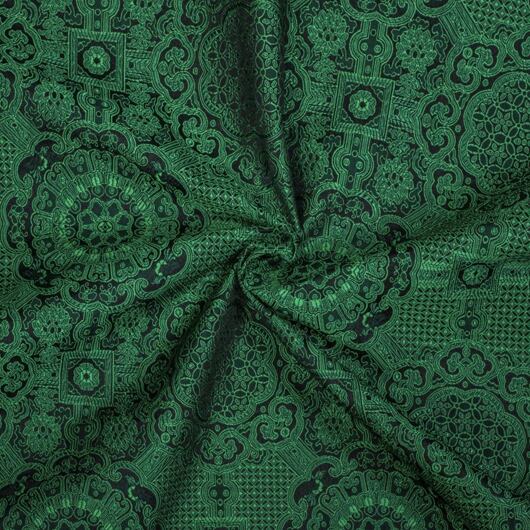 Brocade Ming, green and black