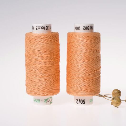 Medium linen thread, 33x2, 200m, light orange