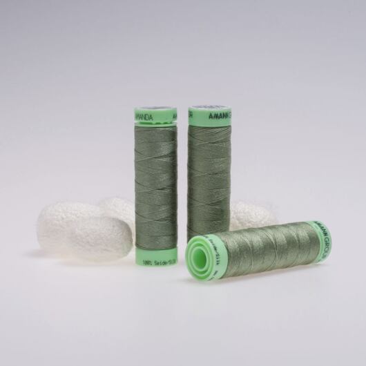 Silk thread, 50m, light green