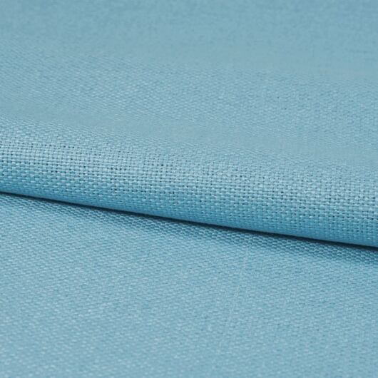 Light blue heavy linen fabric, 100% linen
