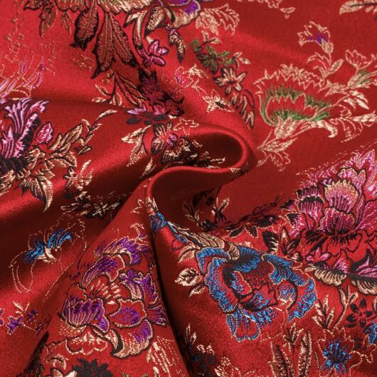 Brocade bouquet, red