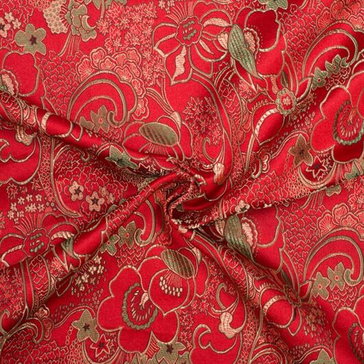 Brocade Art Nouveau, red