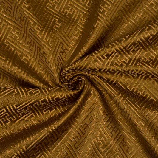 Brocade fabric with endless knots, bronze
