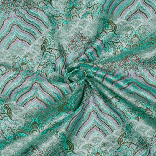 Brocade fabric heaven, mint
