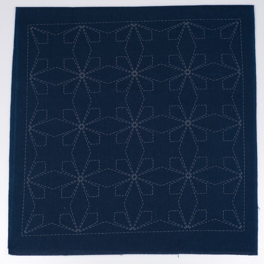 Hana-Fukin sashiko sampler 33 x 33 cm TESSEN, indigo