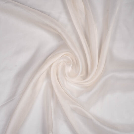 Beige chiffon silk fabric