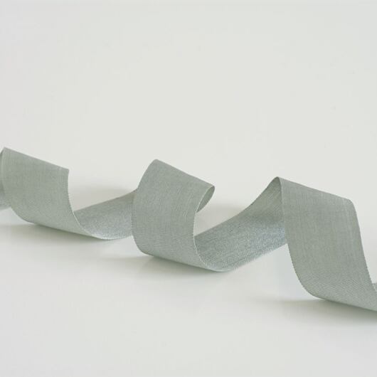Silk ribbon 2 cm, grey-green