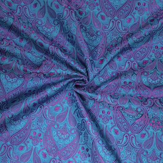 Brocade of the duke, fuchsia and turquoise