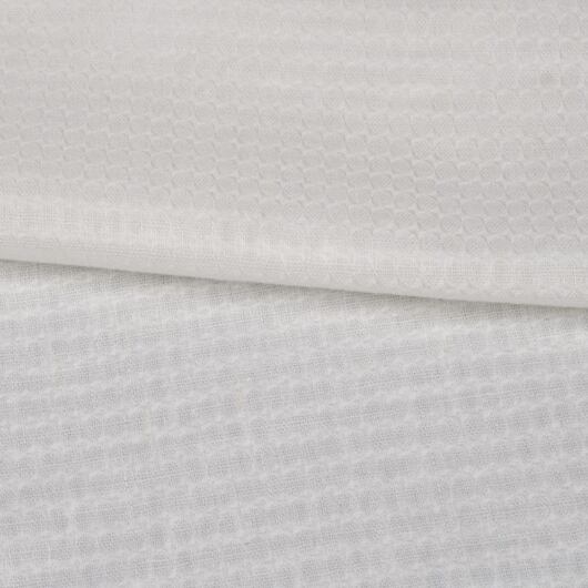 Lněné plátno, lehké, vytkávané, bílá ivory