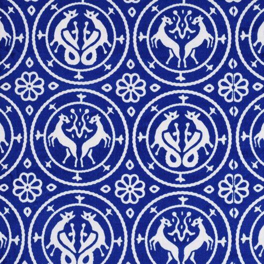 Block print fabric for medieval clothing from 100% linen © Sartor Bohemia