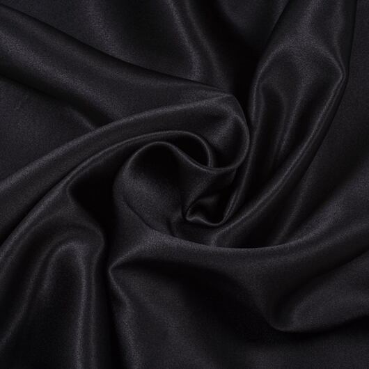 Heavy silk satin, black
