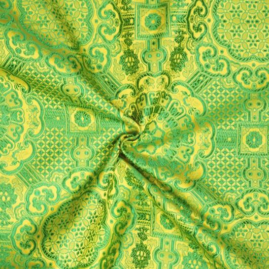 Brocade Ming, green and yellow