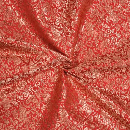 Brocade seabed, red and gold