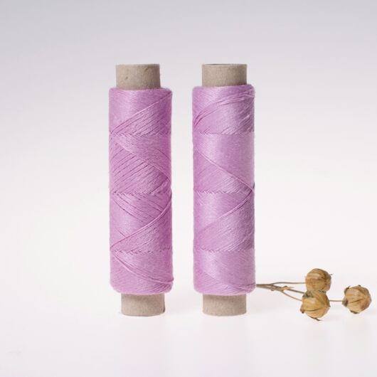 Fine linen thread, 20x3, 100m, light violet