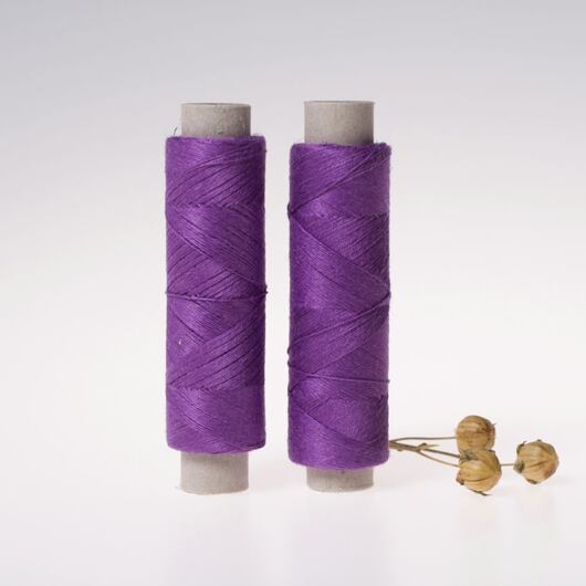 Fine linen thread, 20x3, 100m, violet