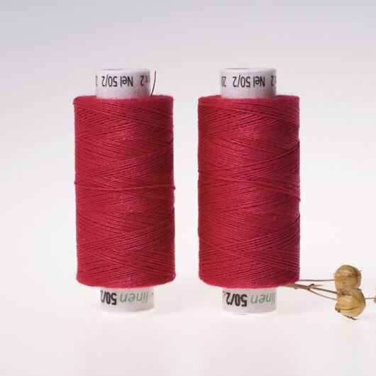 Medium linen thread, 33x2, 200m, red