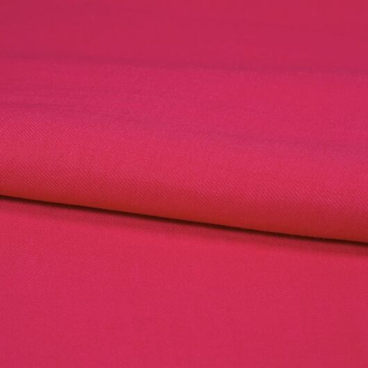 Hot pink linen twill fabric, 100% linen