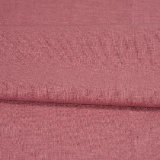 Pink fine linen cotton blend fabric