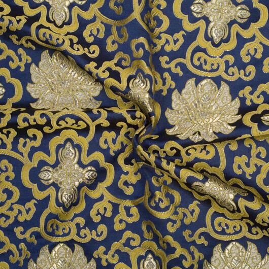 Brocade Water Lily, gold and dark blue, seconds