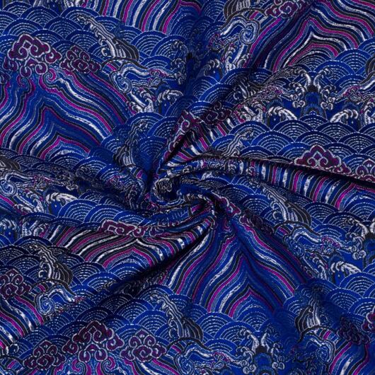 Brocade fabric heaven, blue and violet