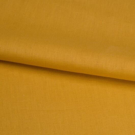 Heavy linen fabric, 100% linen, saffron