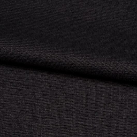 Heavy linen fabric, 100% linen, black