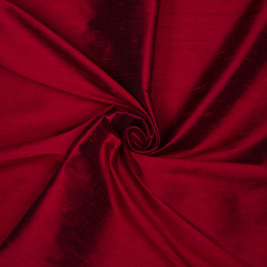 Red silk fabric