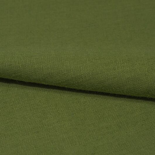 European linen fabric, green 100% linen