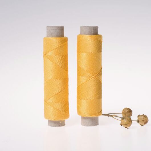 Fine linen thread, 20x3, 100m, yellow