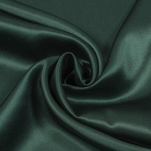 Silk satin, dark green
